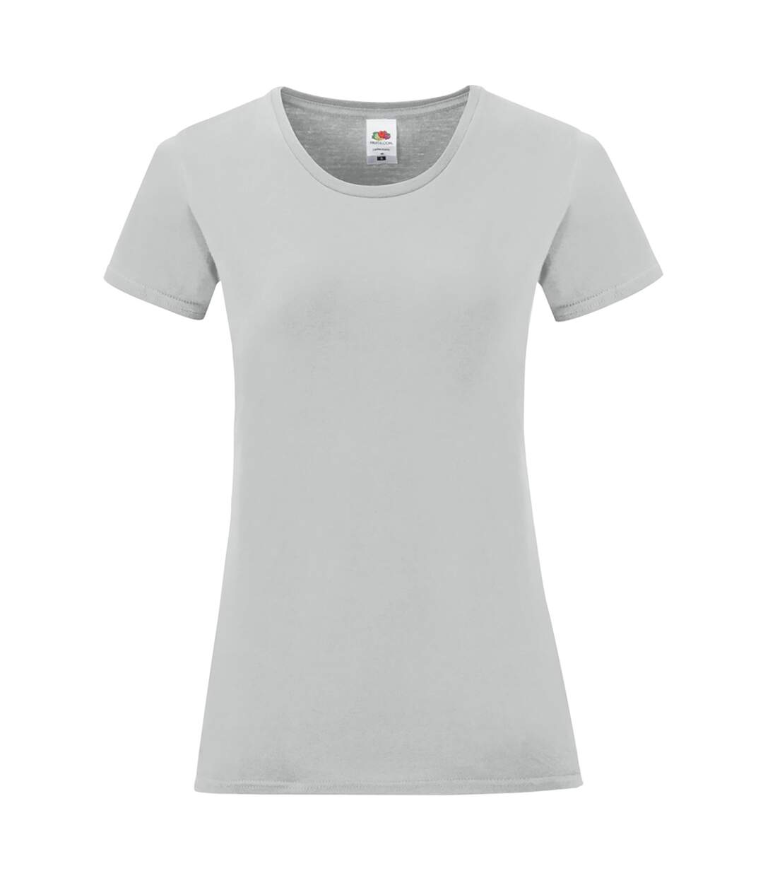 T-shirt manches courtes iconic femme gris clair Fruit of the Loom