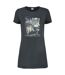 Womens/ladies Snow Leopards The Hu T-shirt Dress Charcoal Amplified-1