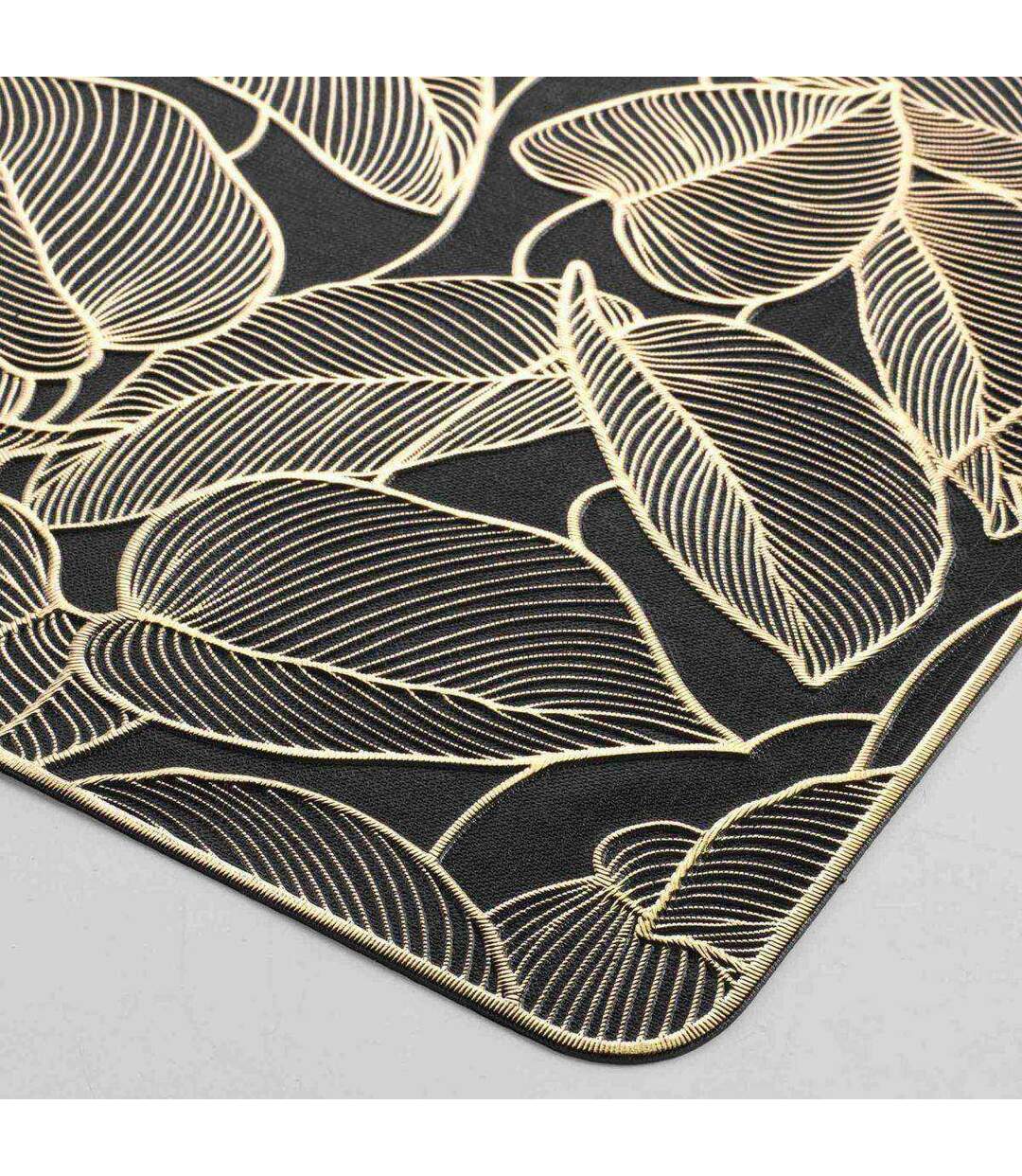 Set de Table Métallisé Folis 30x45cm Noir & Or-3