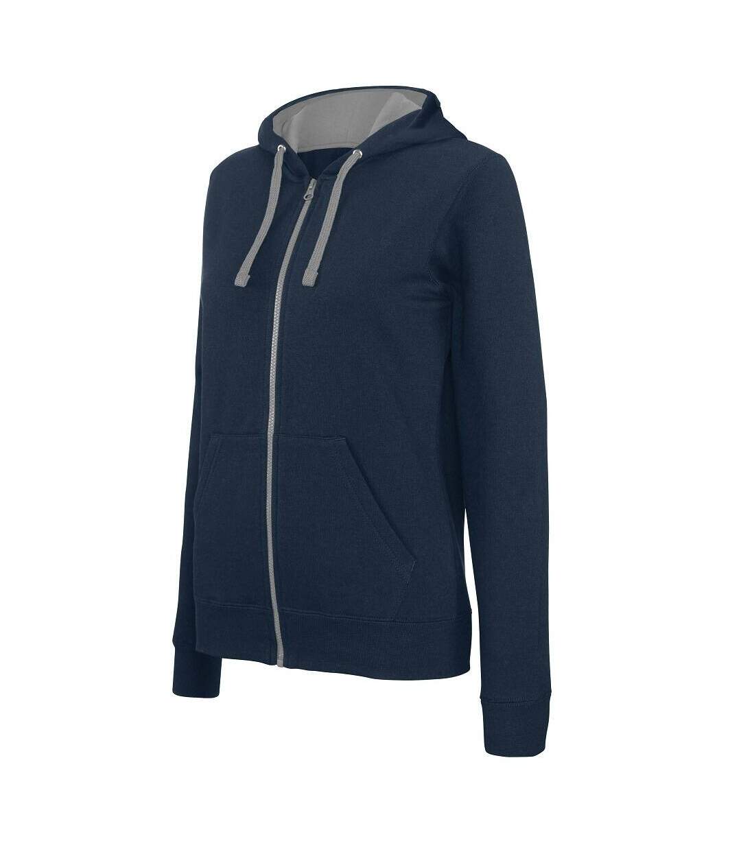 Sweat zippé capuche contrastée Kariban femme