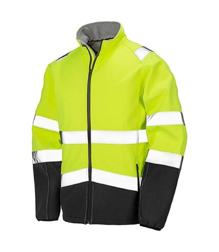 Veste softshell de sécurité - Homme - R450X - jaune fluo et noir