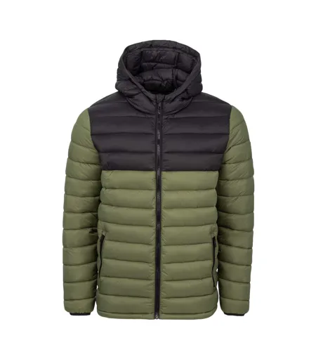 Doudoune À Capuche Motif/style Micro Homme Vert Kaki SoulCal