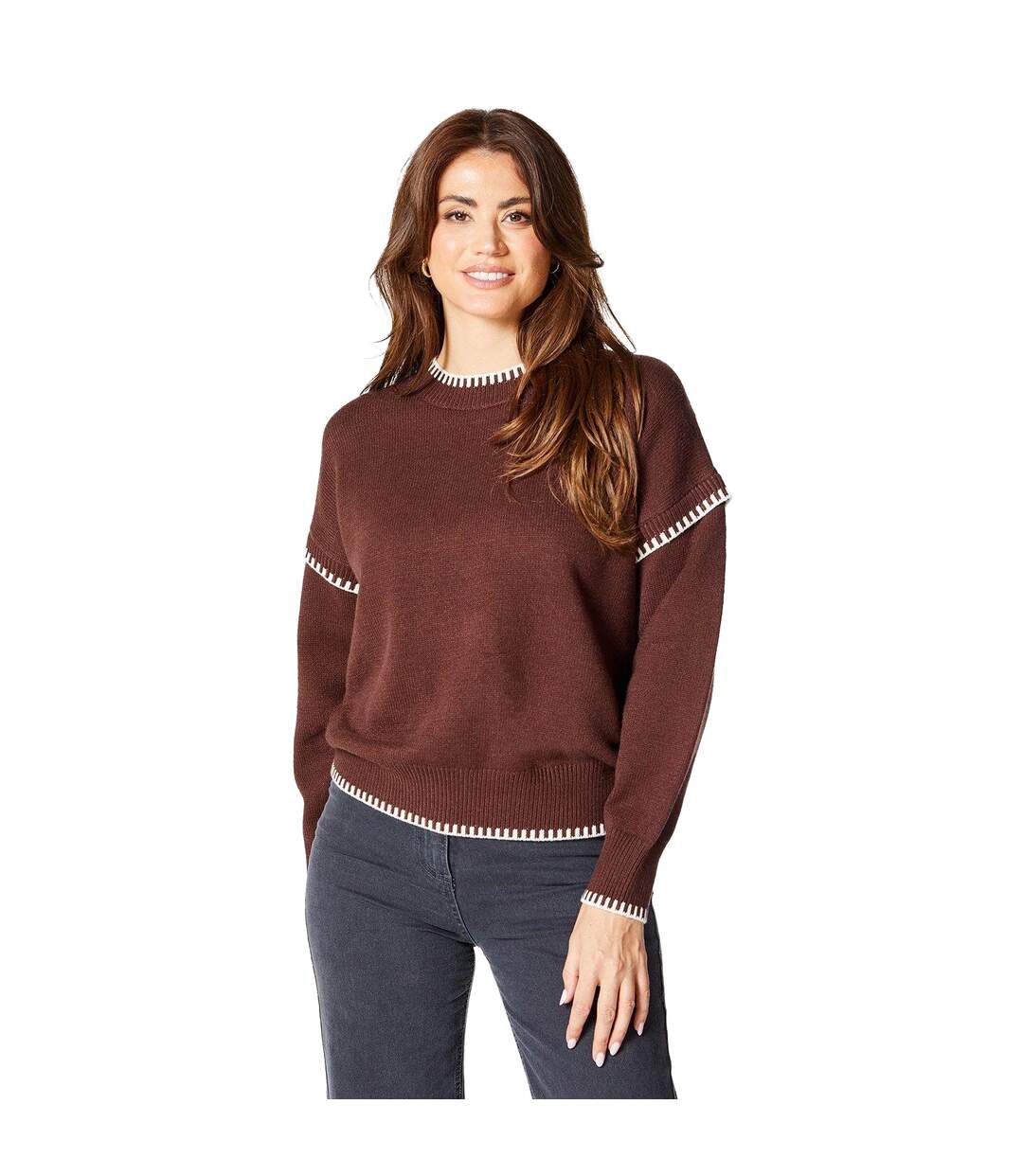 Pull femme chocolat Principles