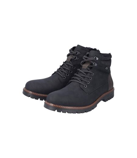 Bottine A Lacets Et Zip Rieker Jeans