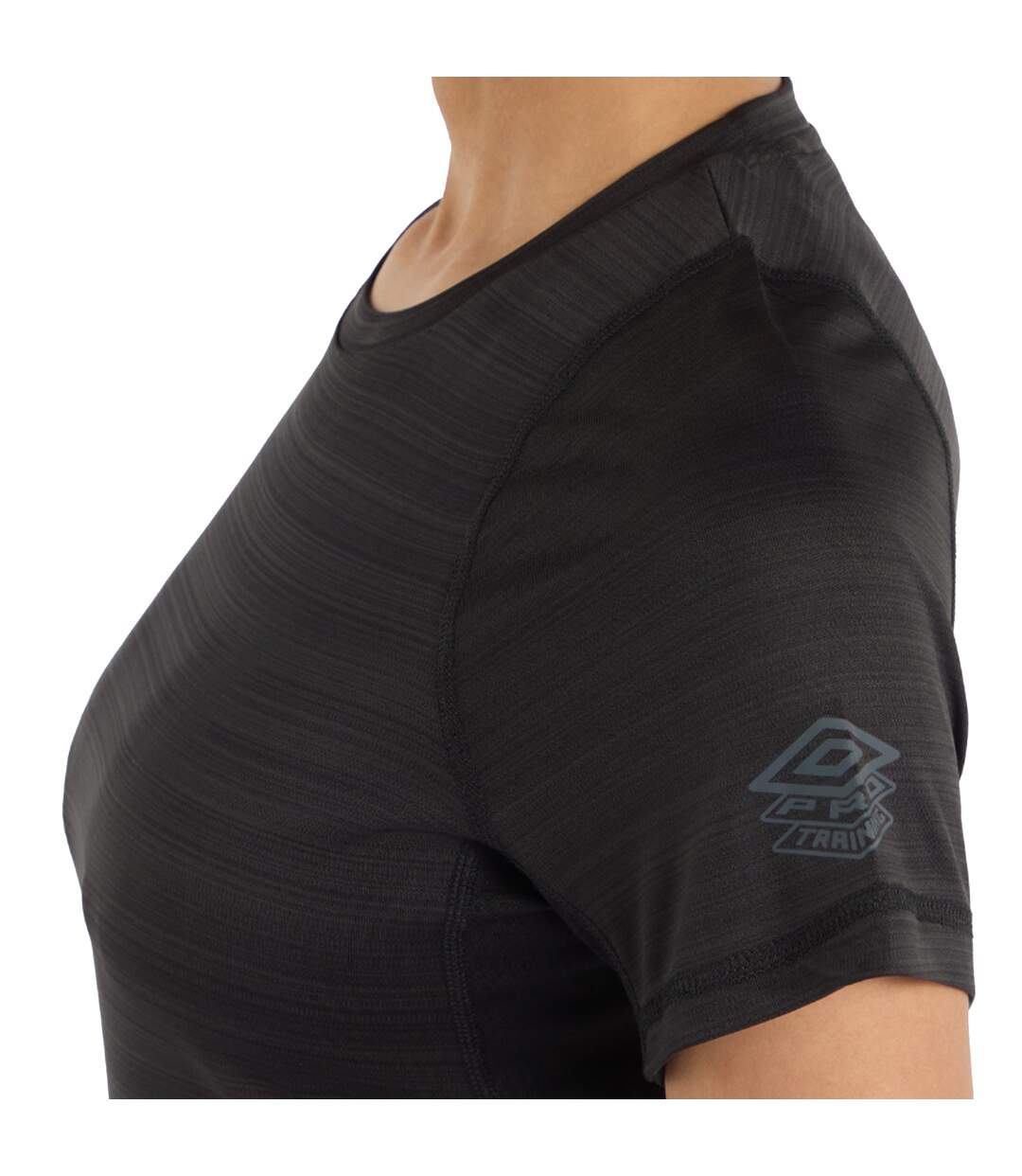 Womens/ladies Pro Marl Polyester Training T-shirt Black Marl Umbro-4