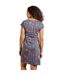 Womens/ladies tallahasse leafy floral organic cotton dress ensign blue Weird Fish