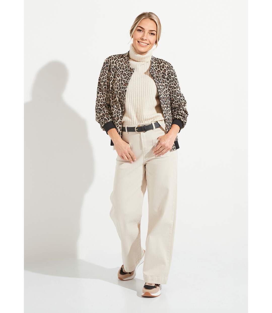 Blouson pressionné imprimé peau de bête esprit bomber-3