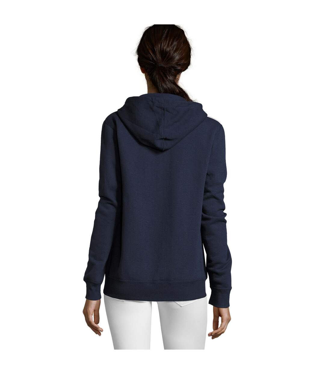 Womens/ladies Seven Full Zip Hoodie French Navy SOLS-2