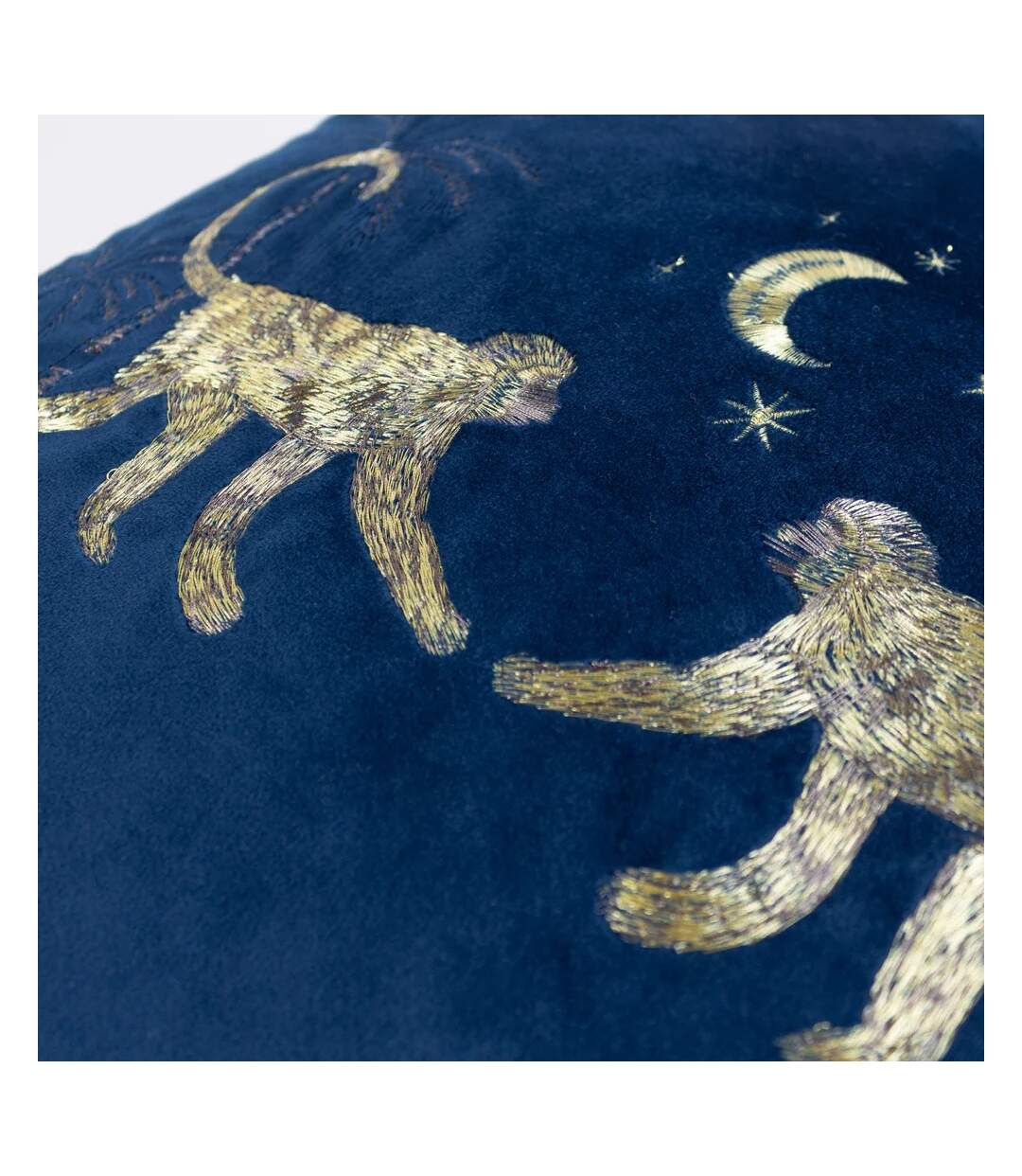 Dusk monkey cushion cover 50cm x 50cm navy Wylder-4