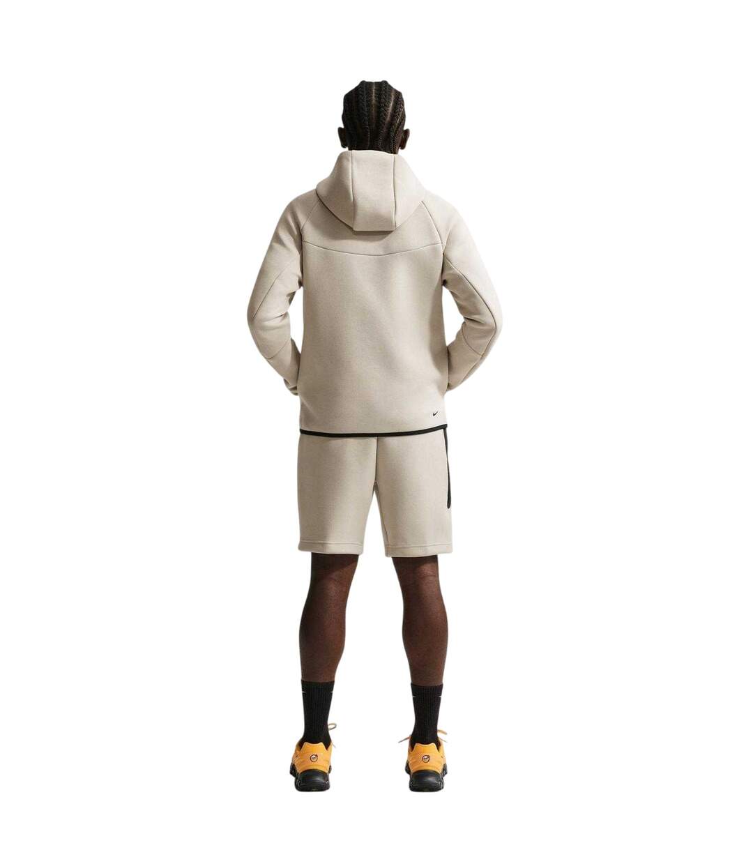 Mens Tech Chevron Full Zip Hoodie Cream Nike-2