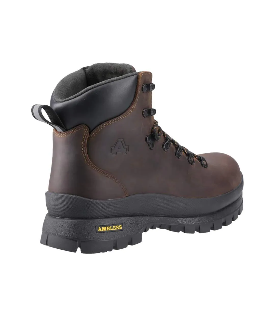 Mens 194 Grizedale S7s Cow Leather Safety Boots Brown Amblers-2