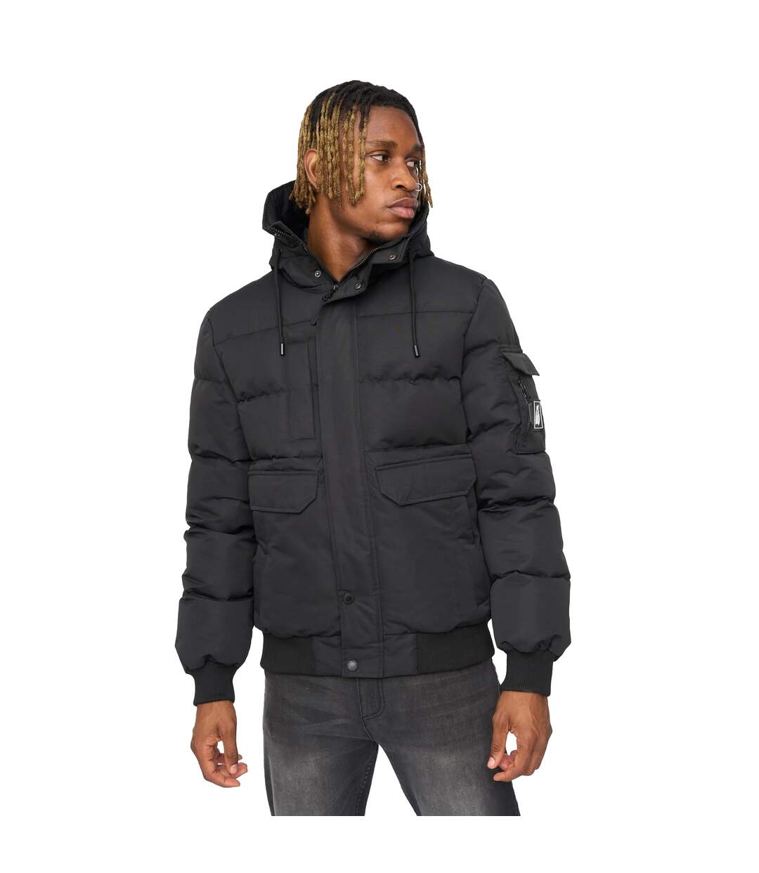 Mens Wakaday Bomber Jacket Black Kings Will Dream-1