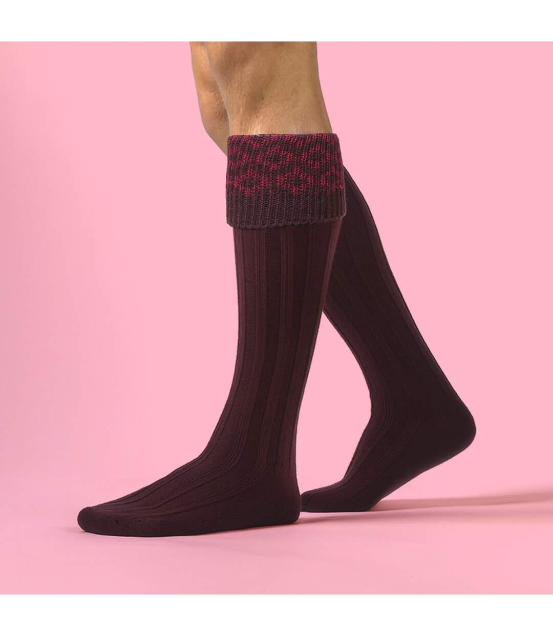 HJ Hall - Chaussettes de Chasse Homme en Laine Mérinos Motif Country-3