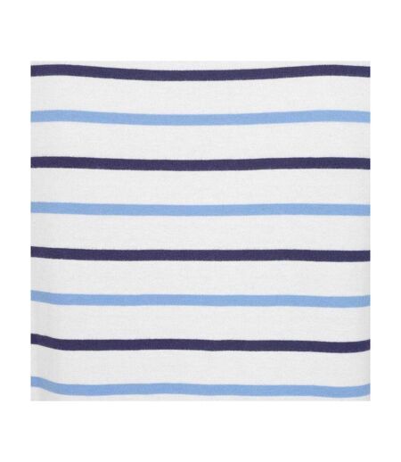 T-shirt Manches Courtes Motif/style Blocs De Couleurs En Rayures Breton Femme Bleu Lazy Jacks