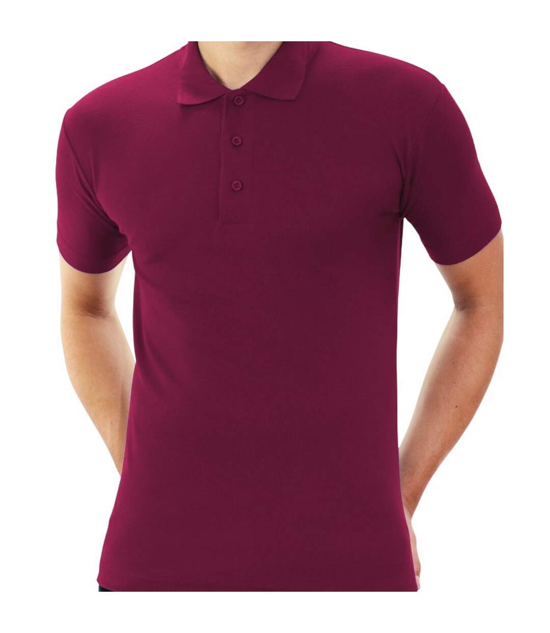 Classic mens pique polo maroon Casual