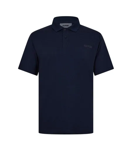 Mens Logo Polo Shirt Blue Guess