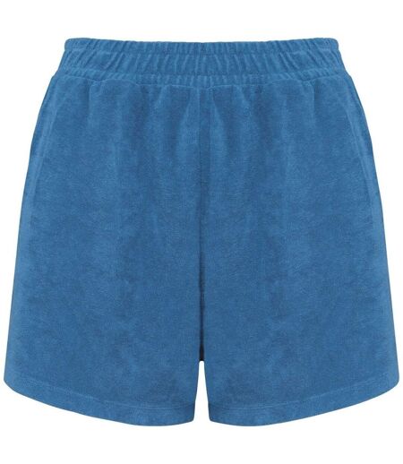 Short écoresponsable en éponge - Femme - PAT728 - bleu riviera