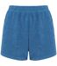 Short écoresponsable en éponge - Femme - PAT728 - bleu riviera-1