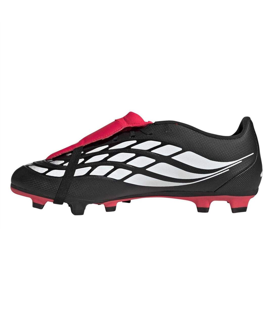 Mens Predator Firm Ground Football Boots Black Red Adidas-3