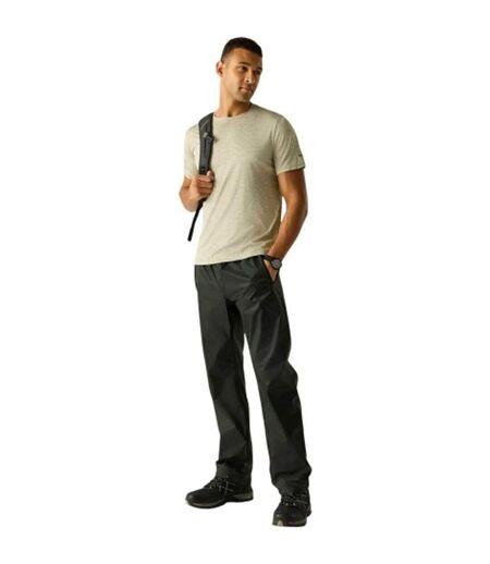 Pantalon Imperméable Uni À Taille Élastiquée Homme Vert Sombre Regatta