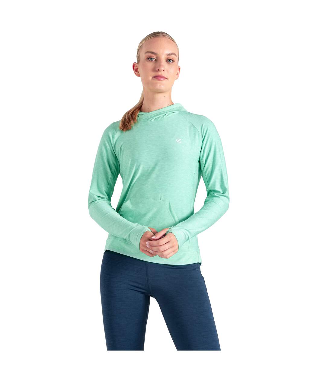 Sweat à capuche sprint city femme vert menthe chiné Dare 2b