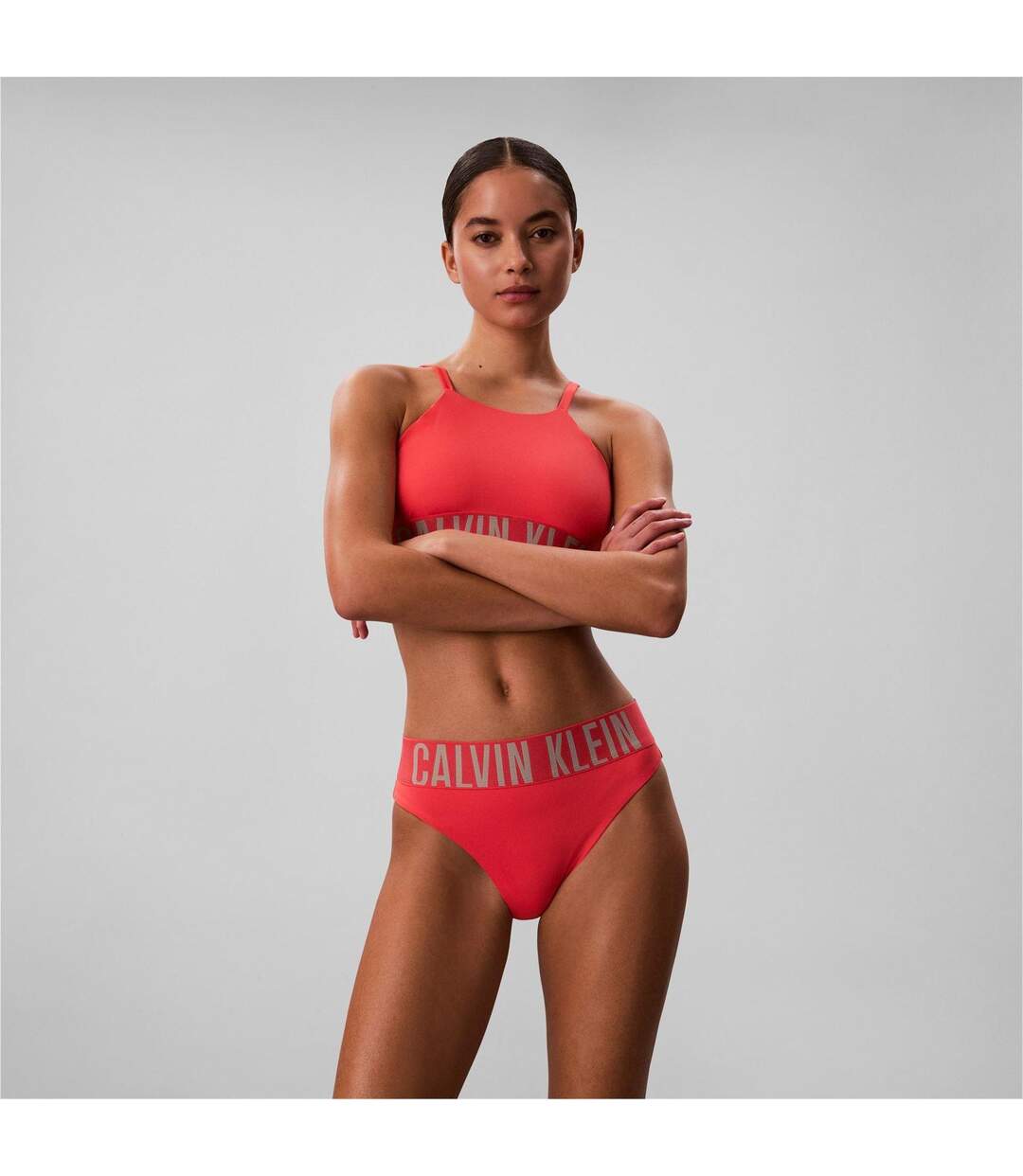 Bas De Maillot De Bain Motif/style Uni Classic Femme Rose Vif Calvin Klein-3