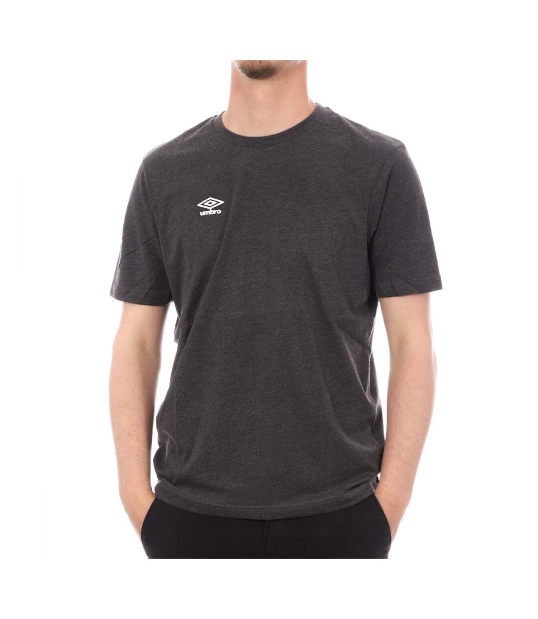 T-shirt Noir chiné homme Umbro SB Net logo