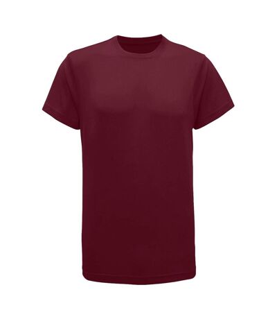 T-shirt De Fitness À Manches Courtes Homme Bordeaux Tri Dri