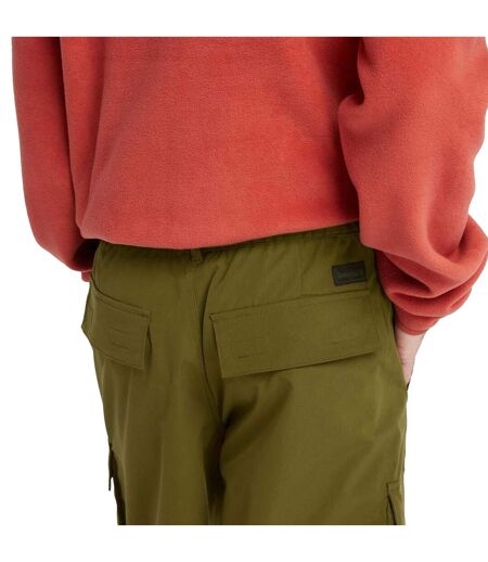 Mens Leather Badge Water Repellent Cargo Shorts Olive Timberland