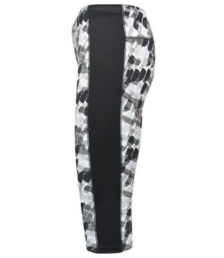 Corsaire - legging de sport - Running - Femme - JN529 - blanc, gris et noir