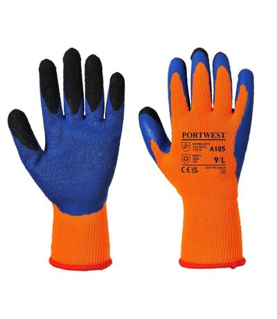 Unisex adult a185 duo-therm grip gloves xl orange/blue Portwest