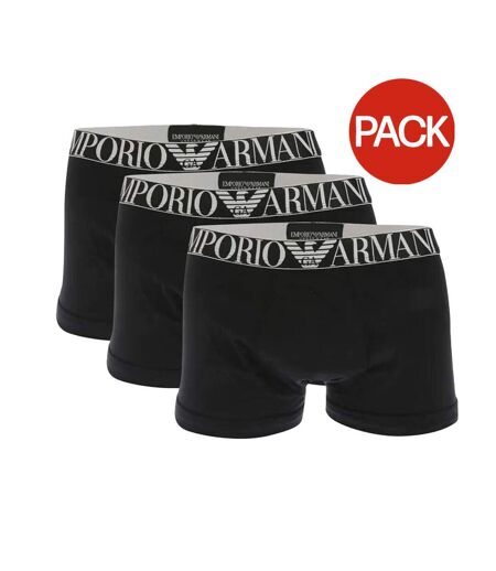 Pack of 3  Mens eagle logo boxer shorts  black Emporio Armani