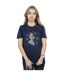 Disney Princess Womens/Ladies Belle Winter Silhouette Cotton Boyfriend T-Shirt (Navy Blue)