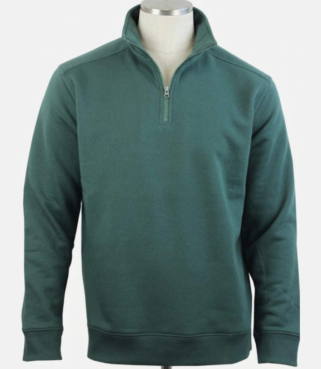 CHALLENGER PALERME4 — Sweat col camionneur vert foncé : confort et chaleur au quotidien-3