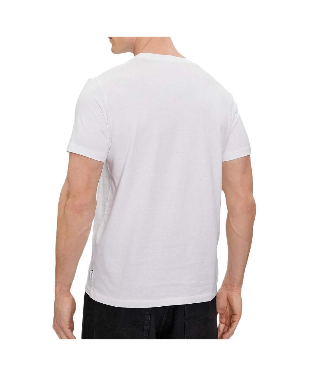 T-shirt Blanc Homme Pepe jeansCount - M-2