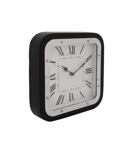 Paris Prix - Horloge à Poser vouman 28cm Argent & Noir