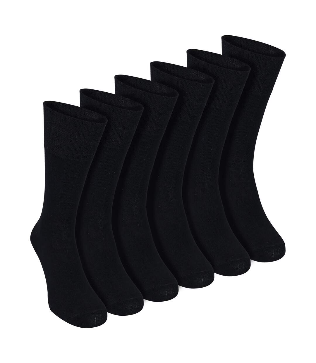 6 Pack Mens Bamboo Non Elastic Socks Soft Breathable Everyday Comfort-1