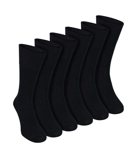 6 Pack Mens Bamboo Non Elastic Socks Soft Breathable Everyday Comfort