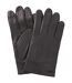 Mens Hainz Me Fleece Leather Gloves Medium Brown Boss-4