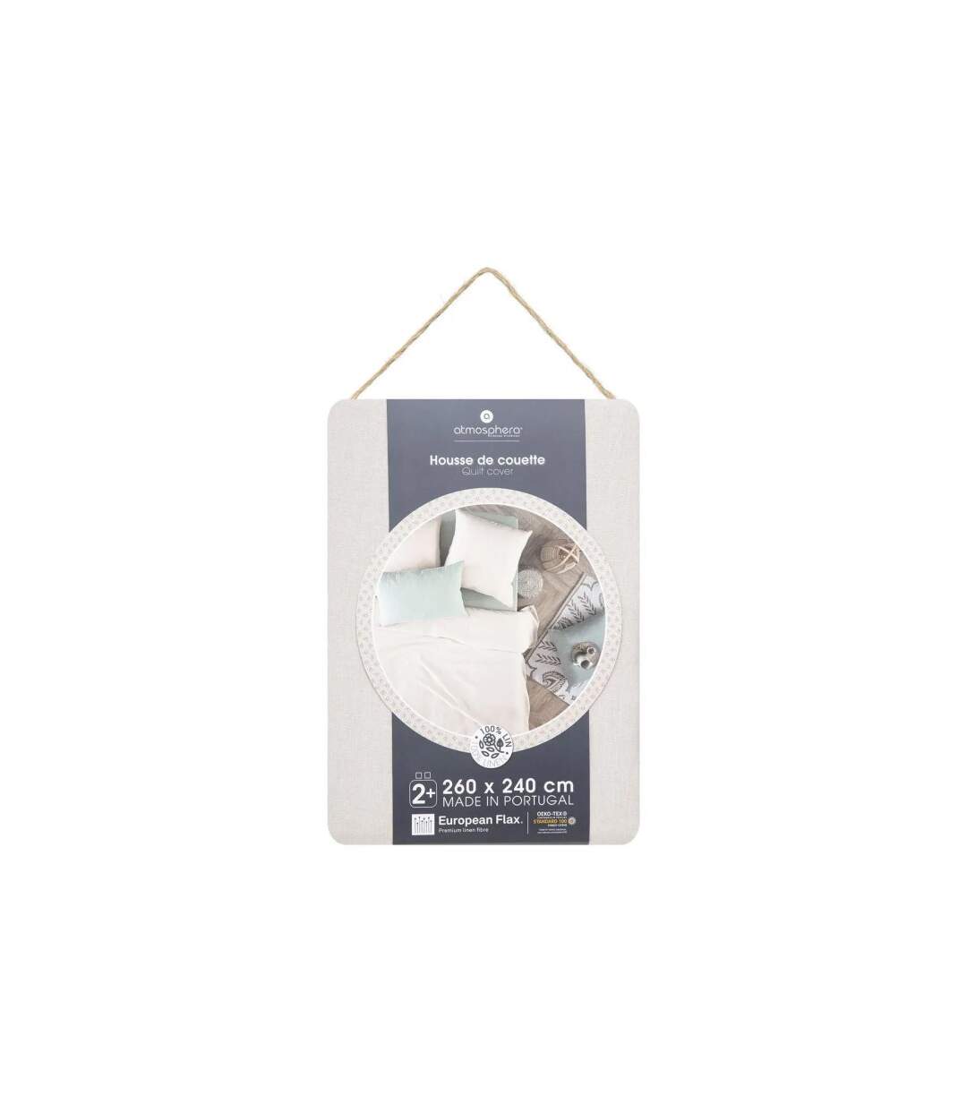 Housse de Couette Lin Adorable 260x240cm Beige Lin-2