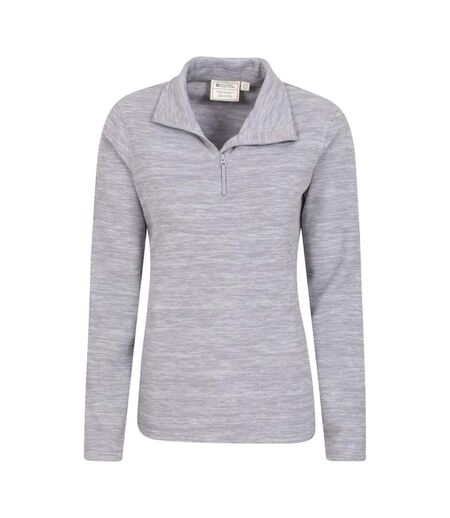 Womens/ladies snowdon melange fleece top grey Mountain Warehouse