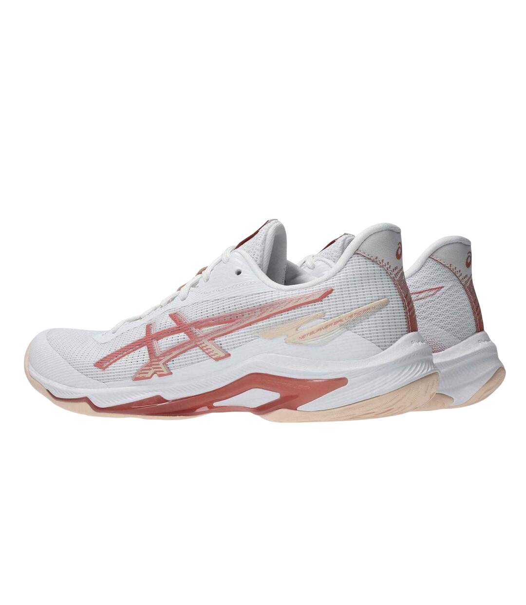 Chaussures Netburner Ballistic Femme Blanc Rose Clair Asics-2