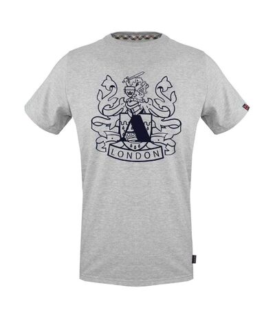 T-shirt Motif Logo Bouclier Aldis Homme Gris Aquascutum