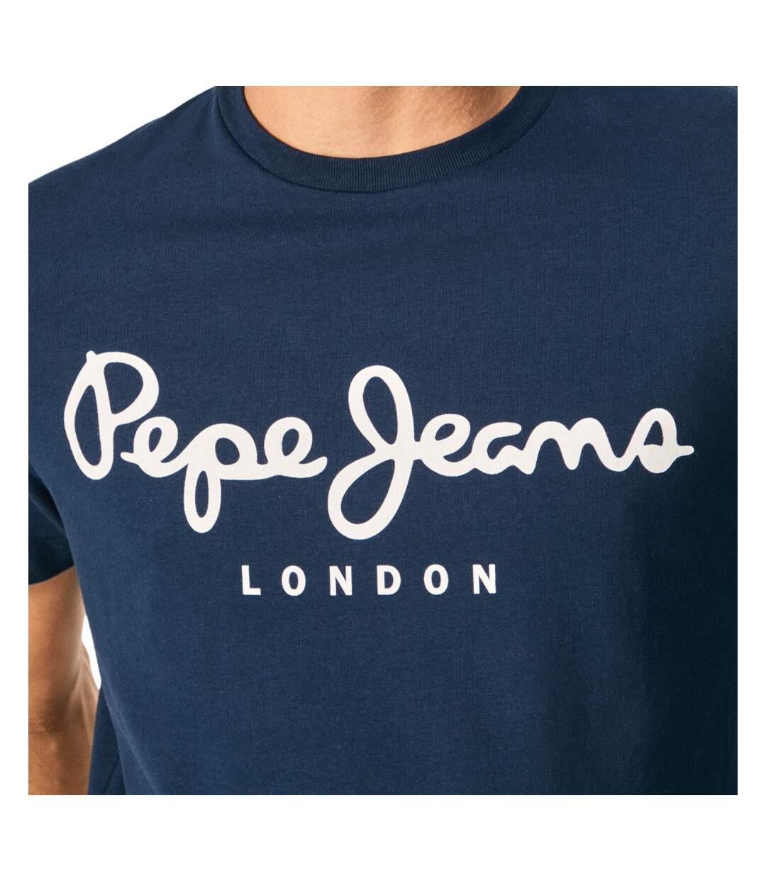 T-shirt Marine Homme Pepe Jeans Original Stretch N-3