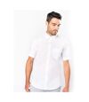 Kariban Mens Short Sleeve Easy Care Oxford Shirt (White) - UTRW721