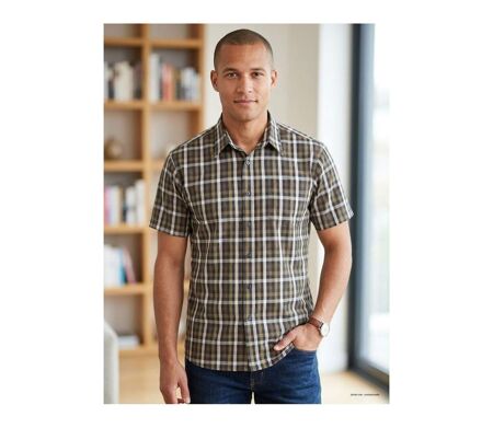 Chemisettes Homme Manches Courtes Toulon1 Choco Beige (K-Dran)