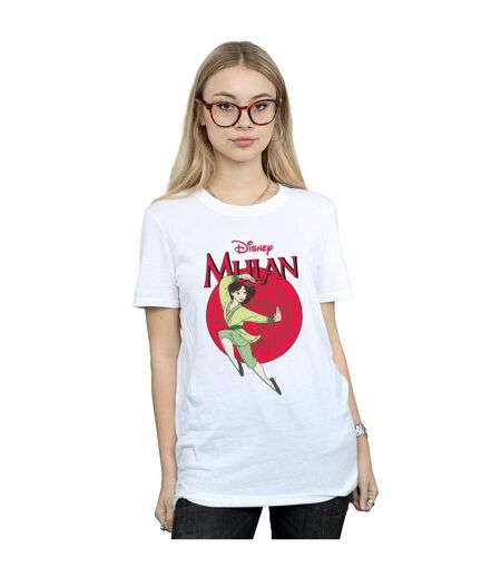 Disney - T-shirt MULAN DRAGON CIRCLE - Femme (Blanc) - UTBI17785