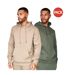 Pack of 2  Mens traymax oversized hoodie  khaki/stone Crosshatch