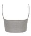 Skinni Fit Womens/Ladies Fashion Sustainable Adjustable Strap Crop Top (Heather Grey)