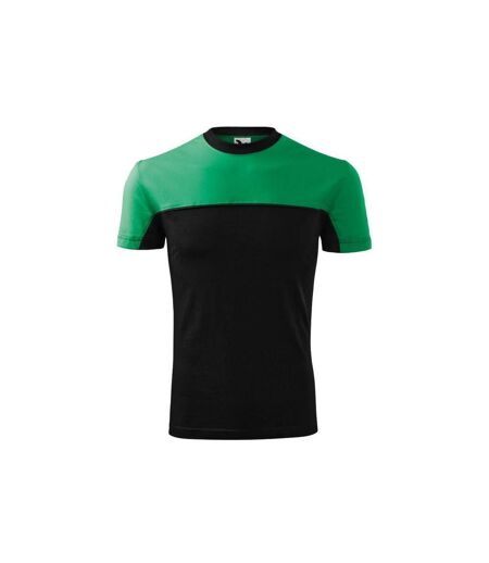Mens Colormix Plain T-shirt Black Grass Green Malfini